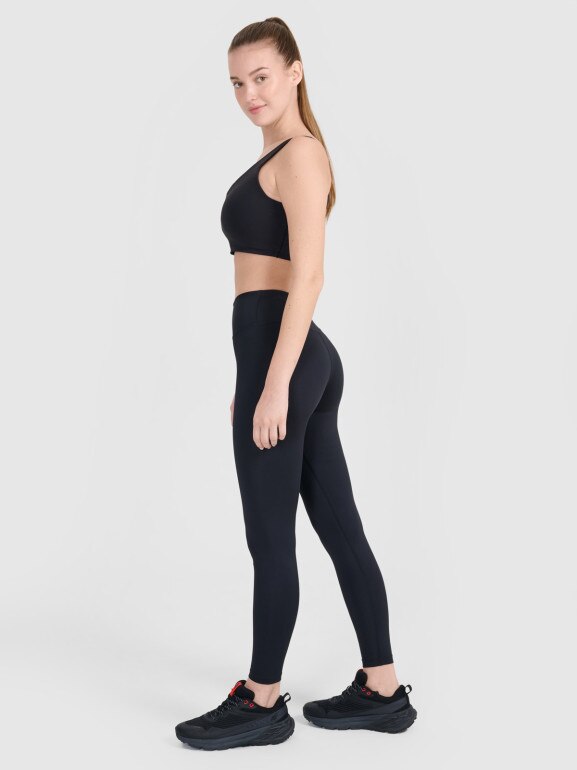 Damskie legginsy treningowe 4F 4FWMM00TFTIF412 - czarne