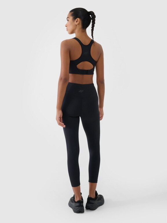 Damskie legginsy treningowe 4F 4FWMM00TFTIF413 - czarne