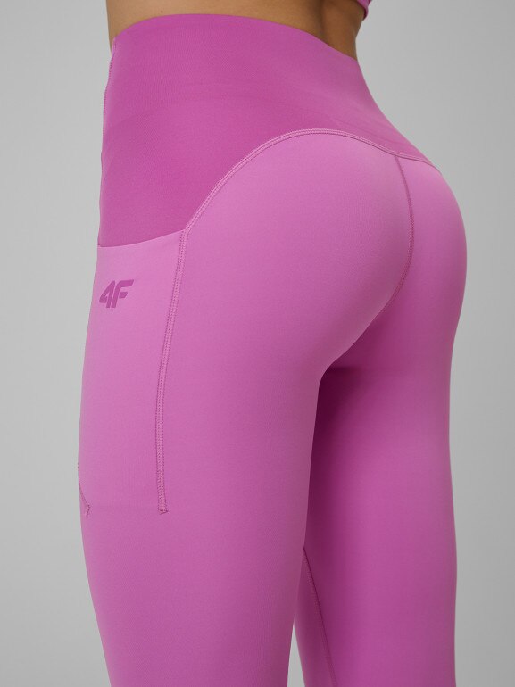 Damskie legginsy treningowe 4F 4FWSS26TFTIF397 - różowe