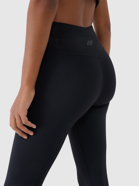 Damskie legginsy treningowe 4F 4FWSS26TFTIF418 - czarne