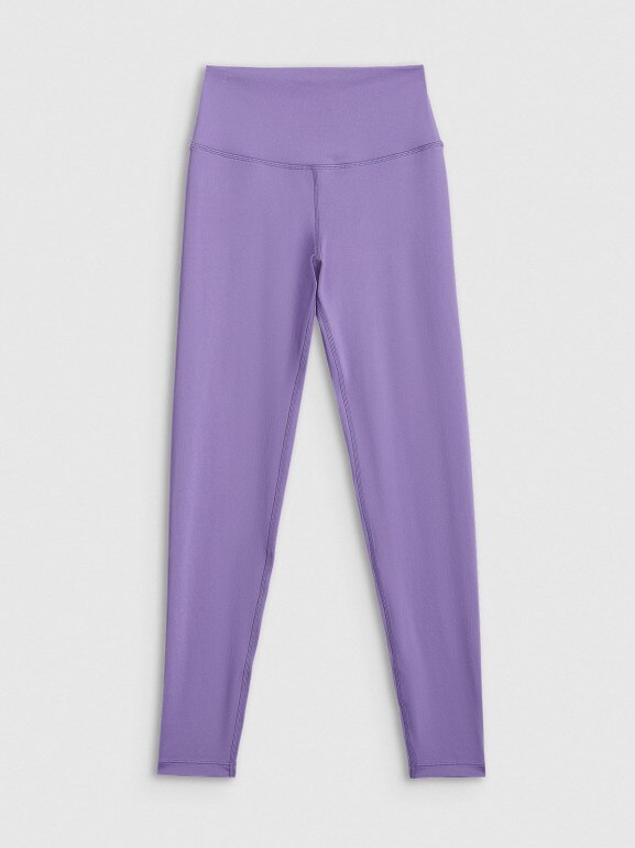 Damskie legginsy treningowe 4F 4FWSS26TFTIF418 - fioletowe