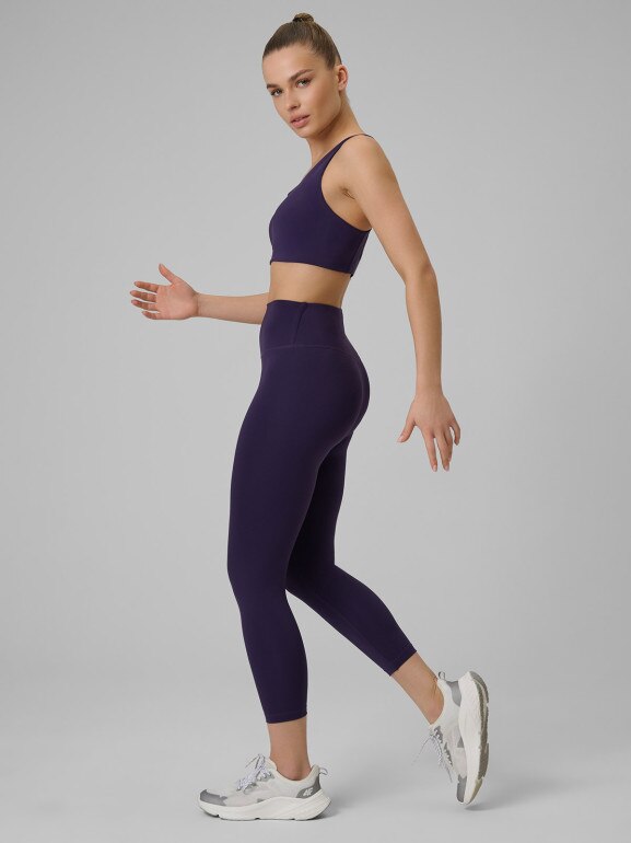 Damskie legginsy treningowe 4F 4FWSS26TFTIF419 - fioletowe