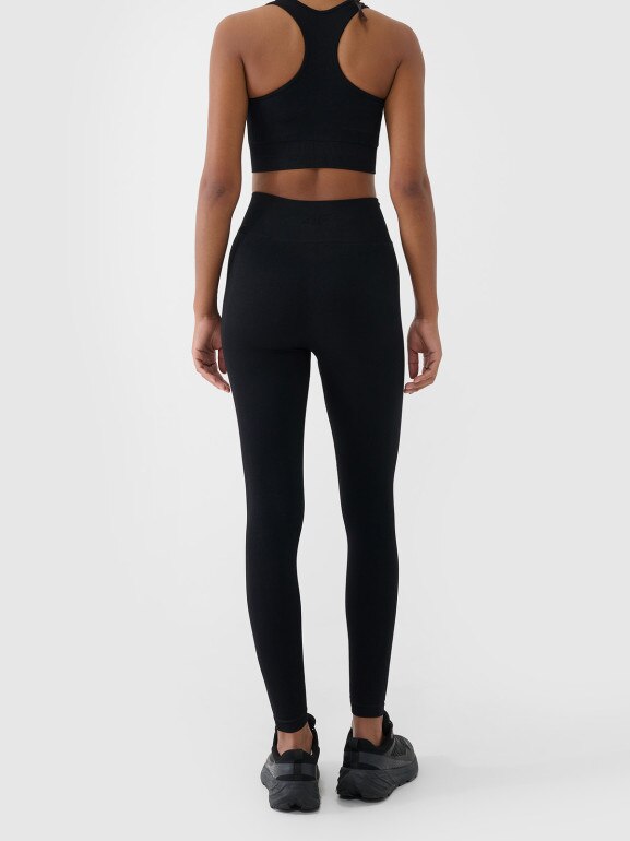 Damskie legginsy treningowe 4F 4FWSS26TFTIF420 - czarne