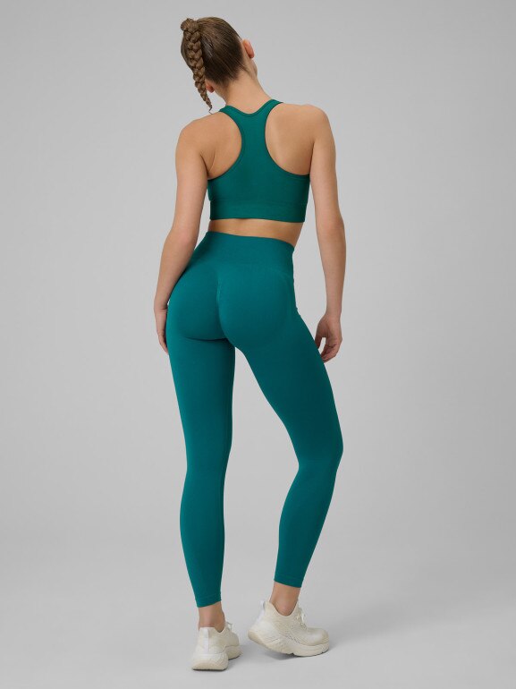 Damskie legginsy treningowe 4F 4FWSS26TFTIF457 - turkusowe