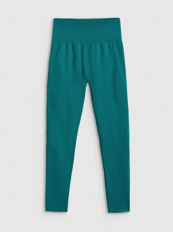 Damskie legginsy treningowe 4F 4FWSS26TFTIF457 - turkusowe