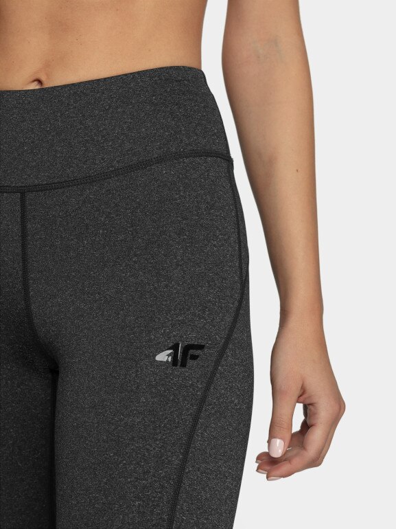 Damskie legginsy treningowe 4F NOSD4-SPDF311A - szare