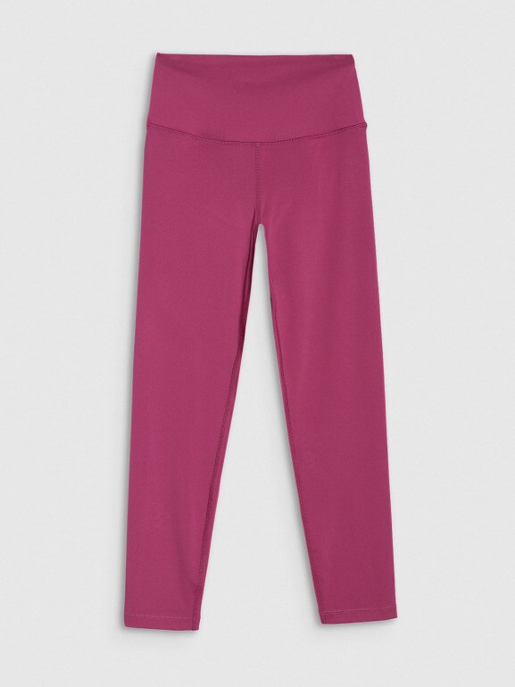 Damskie legginsy treningowe 7/8 4F 4FWAW25TFTIF361 - czerwone