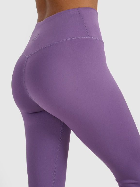Damskie legginsy treningowe 7/8 4F 4FWAW25TFTIF361 - fioletowe