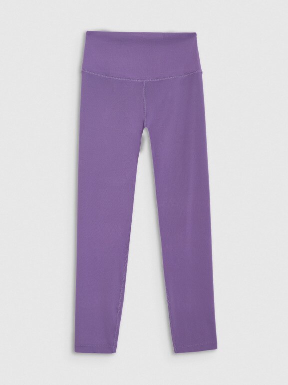 Damskie legginsy treningowe 7/8 4F 4FWAW25TFTIF361 - fioletowe