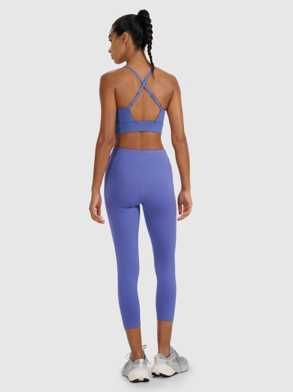 Damskie legginsy treningowe 7/8 4F 4FWAW25TFTIF361 - granatowe