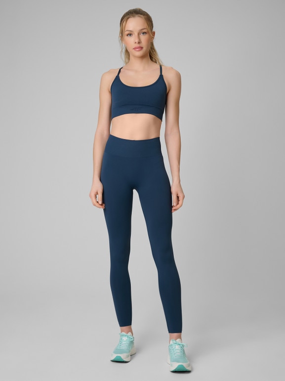 Damskie legginsy treningowe damskie 4F 4FRSS26TFTIF502 - zielone