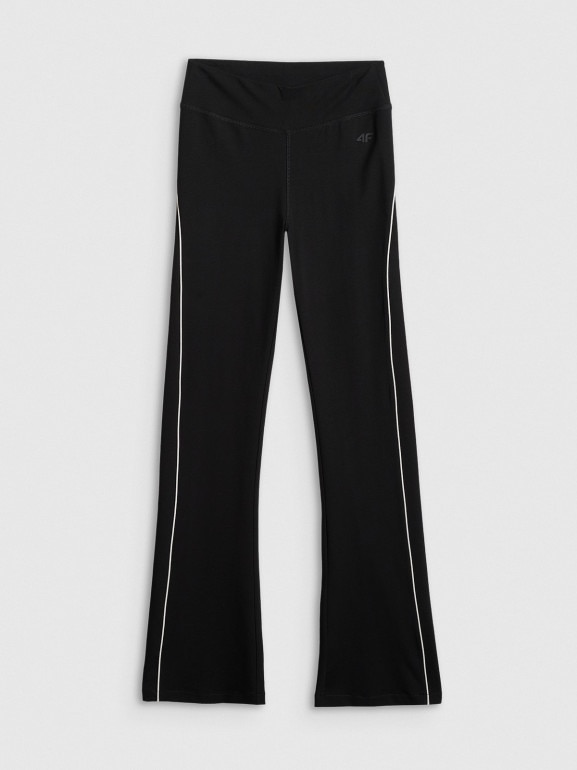 Damskie legginsy z rozszerzanymi nogawkami 4F 4FWSS26TTIGF260 - czarne
