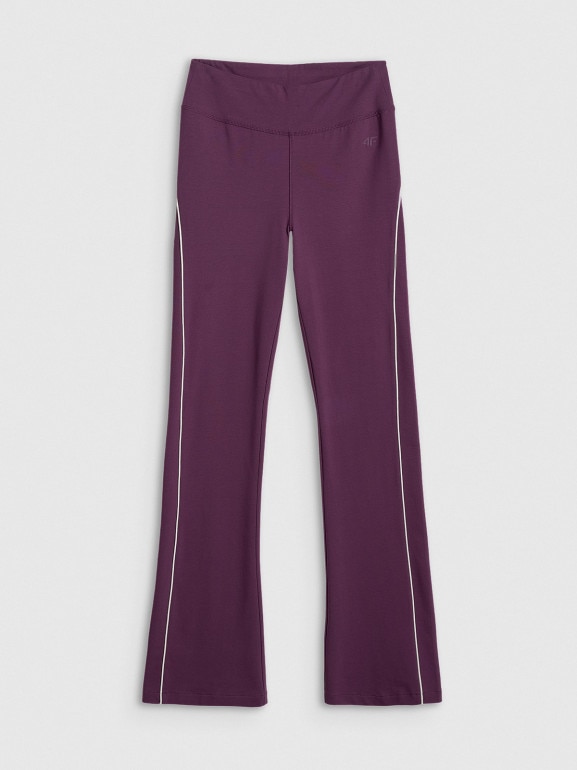 Damskie legginsy z rozszerzanymi nogawkami 4F 4FWSS26TTIGF260 - fioletowe