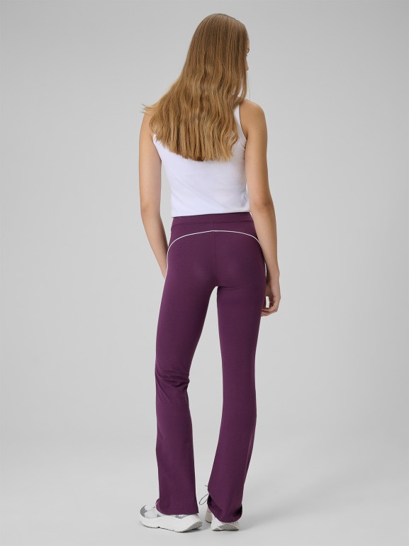 Damskie legginsy z rozszerzanymi nogawkami 4F 4FWSS26TTIGF260 - fioletowe