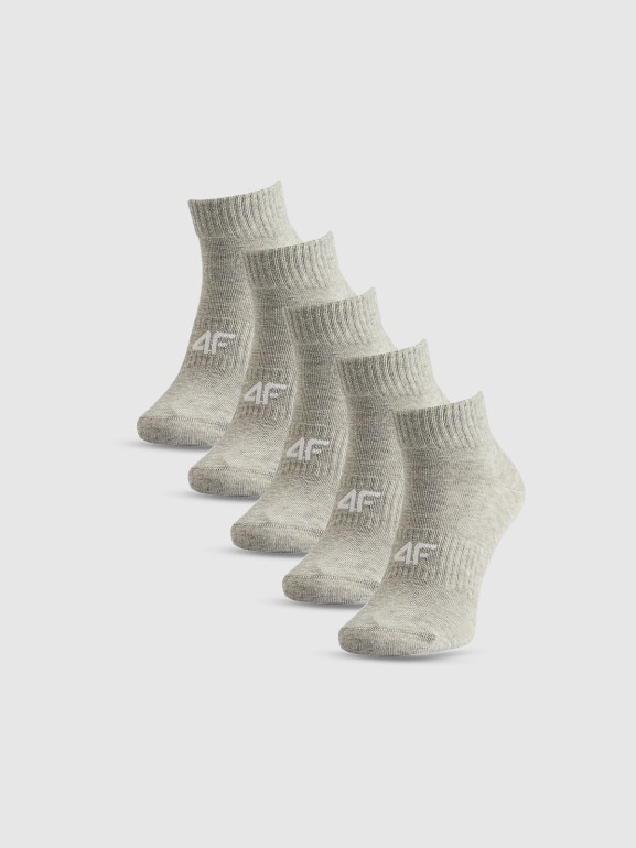 Damskie skarpetki niskie (5-pack) 4F 4FRSS26USOCF0830 - szare