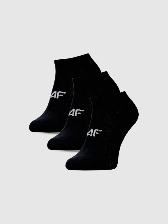 Damskie skarpetki stopki (3-pak) 4F 4FWMM00USOCF443 - czarne