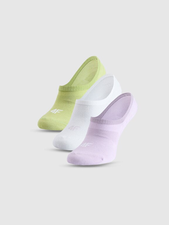 Damskie skarpetki stopki (3-pak) 4F 4FWMM00USOCF473 - multikolor