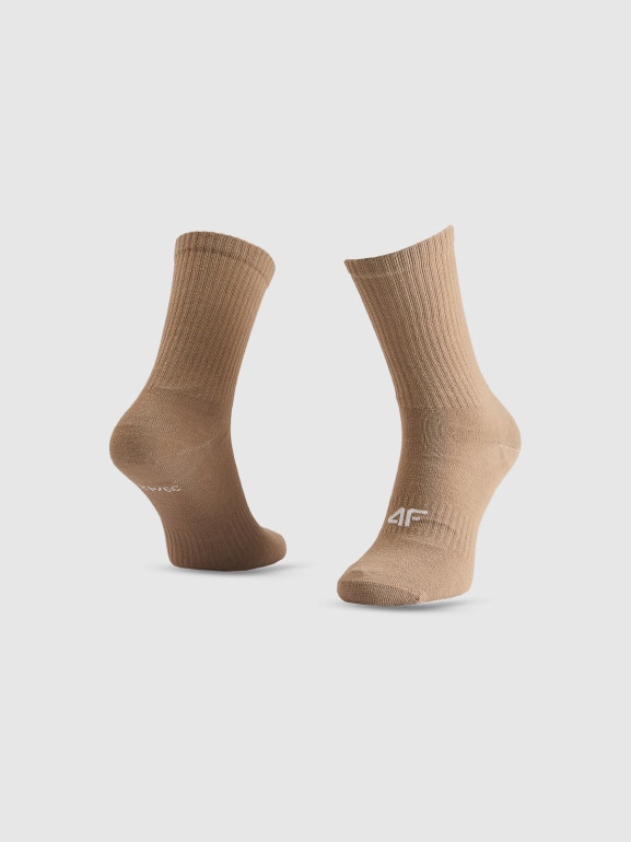 Damskie skarpetki stopki (5-pack) 4FRSS26USOCF0832 - beżowe