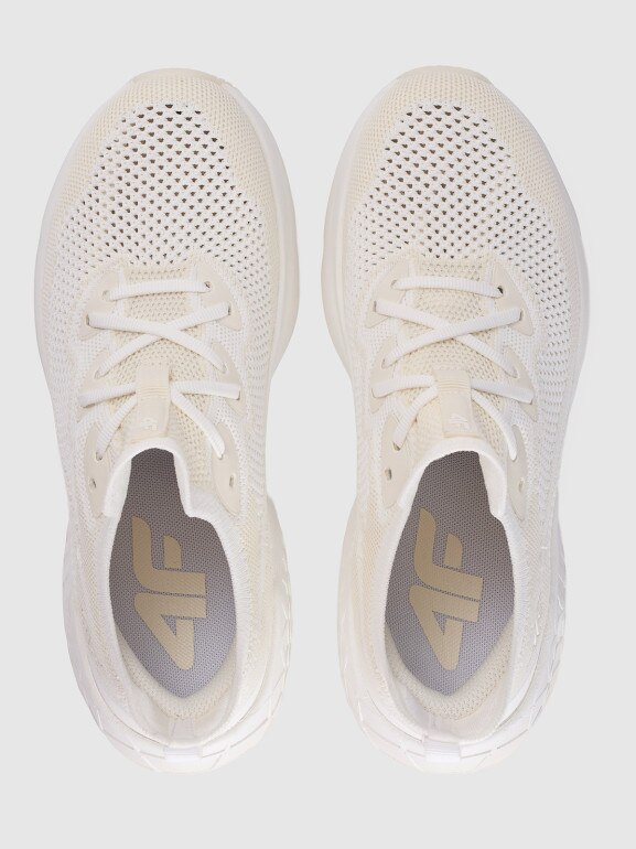 Damskie sneakersy 4F Velocity E-knit 4FRSS25FSPOF171 - białe