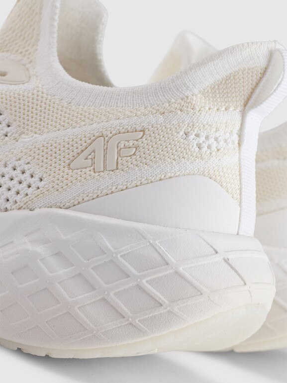 Damskie sneakersy 4F Velocity E-knit 4FRSS25FSPOF171 - białe