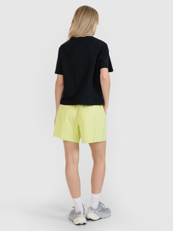 Damskie spodenki casual 4F 4FRSS25TSHOF750 - żółte