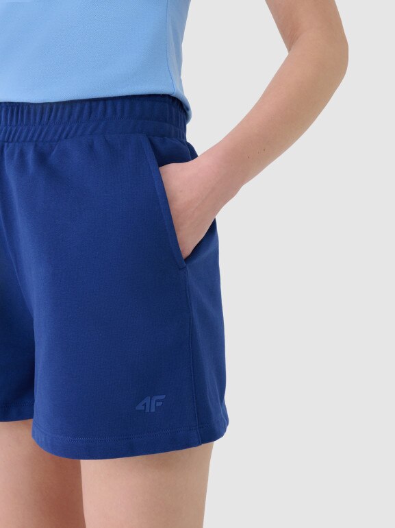 Damskie spodenki dresowe 4F 4FWMM00TSHOF542 - niebieskie
