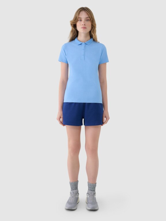Damskie spodenki dresowe 4F 4FWMM00TSHOF542 - niebieskie