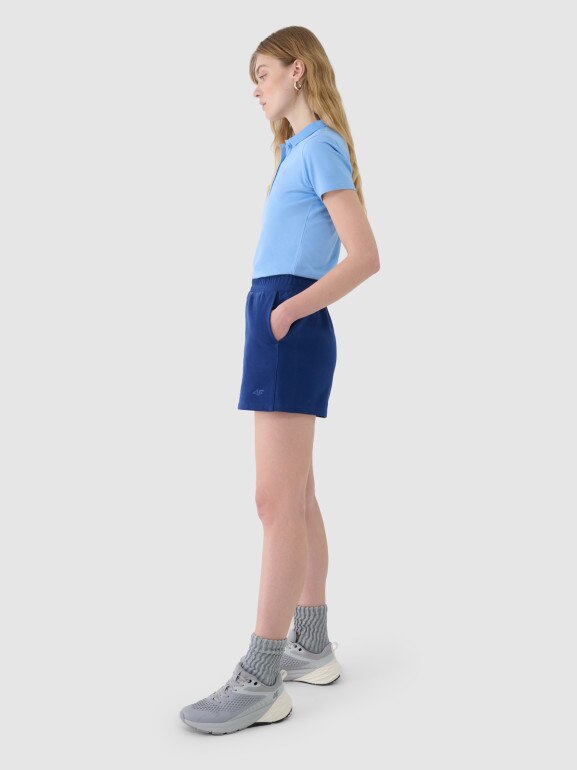 Damskie spodenki dresowe 4F 4FWMM00TSHOF542 - niebieskie
