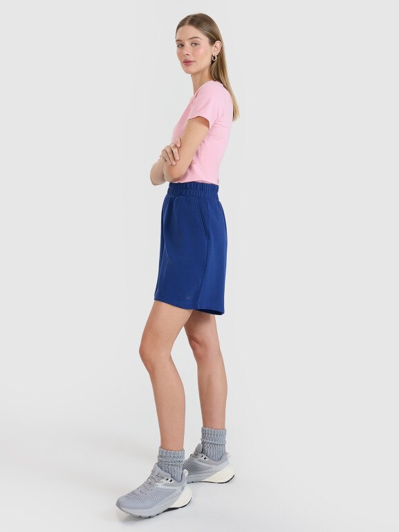 Damskie spodenki dresowe 4F 4FWMM00TSHOF771 - granatowe