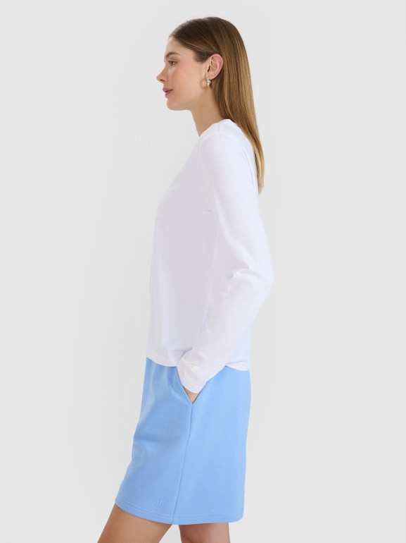 Damskie spodenki dresowe 4F 4FWMM00TSHOF771 - niebieskie