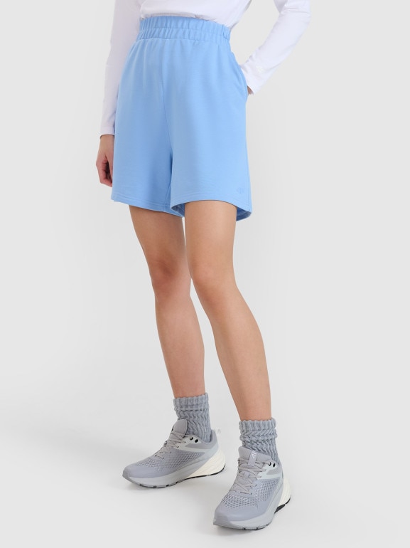 Damskie spodenki dresowe 4F 4FWMM00TSHOF771 - niebieskie