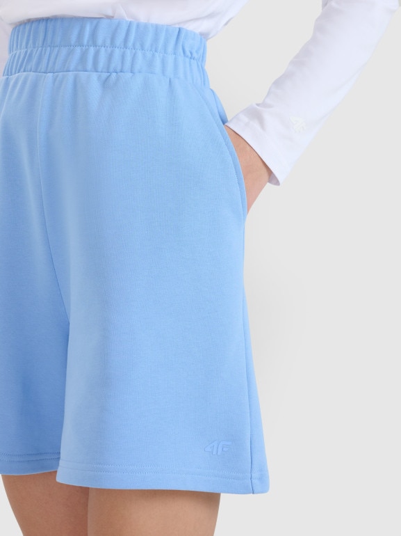 Damskie spodenki dresowe 4F 4FWMM00TSHOF771 - niebieskie