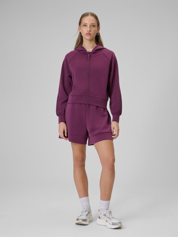 Damskie spodenki dresowe 4F 4FWSS26TSHOF717 - fioletowe