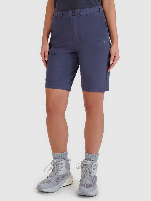 Damskie spodenki trekkingowe 4F 4FWSS25TFSHF0954 - granatowe