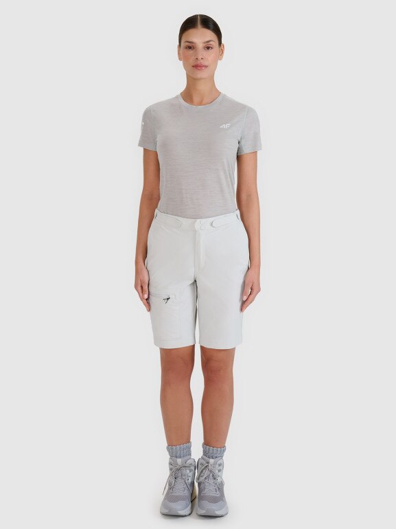 Damskie spodenki trekkingowe 4F 4FWSS25TFSHF0954 - szare