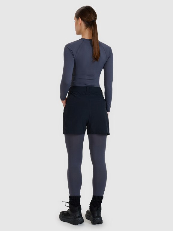 Damskie spodenki trekkingowe 4F 4FWSS25TFSHF0994 - czarne