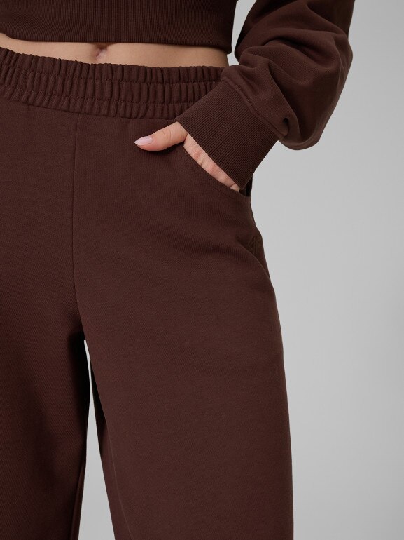 Damskie spodnie dresowe 4F 4FRSS26TTROF2011 - brązowe