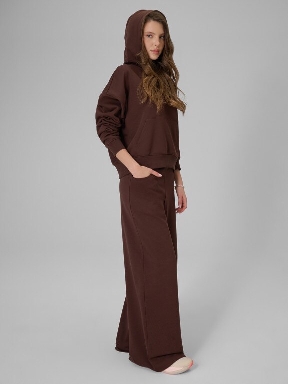 Damskie spodnie dresowe 4F 4FRSS26TTROF2011 - brązowe