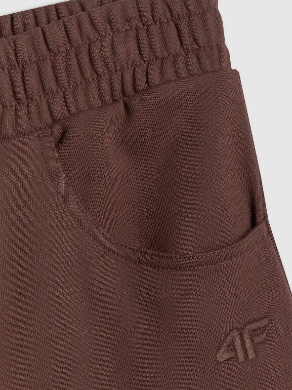 Damskie spodnie dresowe 4F 4FRSS26TTROF2011 - brązowe