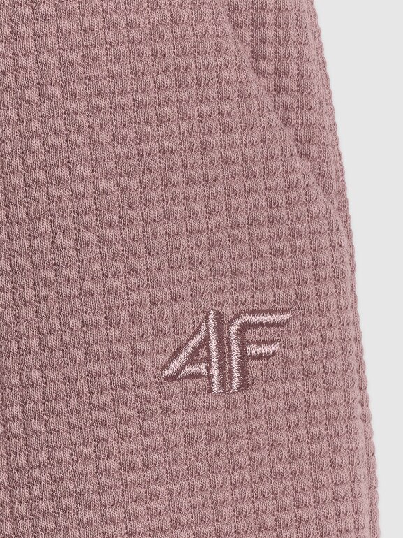 Damskie spodnie dresowe 4F 4FWAW25TTROF1184 - brązowe