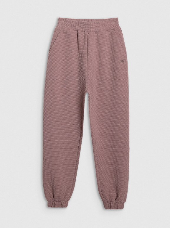 Damskie spodnie dresowe 4F 4FWAW25TTROF1184 - brązowe