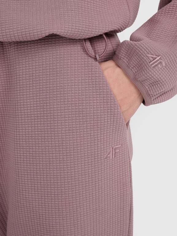 Damskie spodnie dresowe 4F 4FWAW25TTROF1184 - brązowe