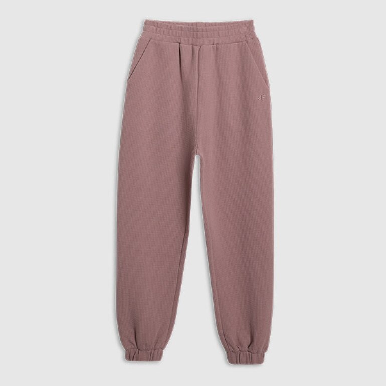 Damskie spodnie dresowe 4F 4FWAW25TTROF1184 - brązowe