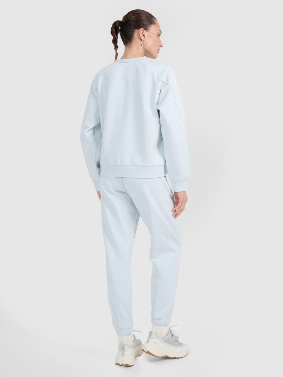 Damskie spodnie dresowe joggery 4F 4FWAW25TTROF1185 - niebieskie