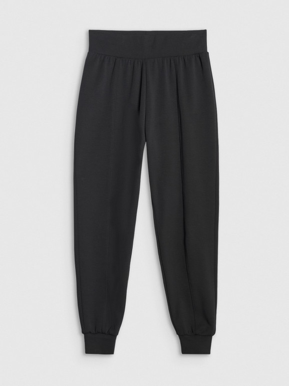Damskie spodnie dresowe joggery 4F 4FWAW25TTROF1196 - czarne