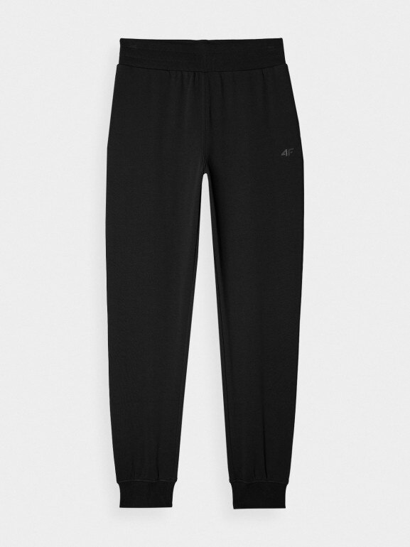 Damskie spodnie dresowe joggery 4F 4FWMM00TTROF0945 - czarne