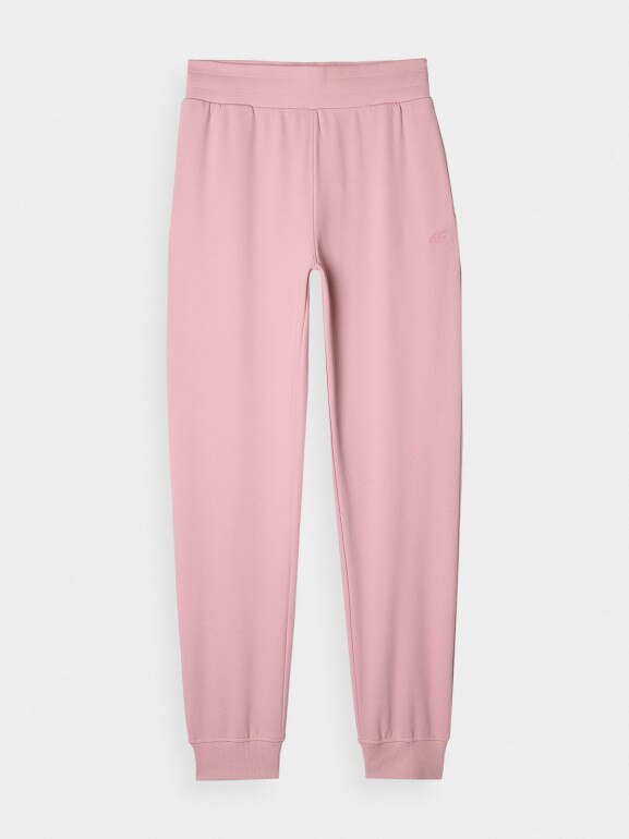 Damskie spodnie dresowe joggery 4F 4FWMM00TTROF0945 - różowe