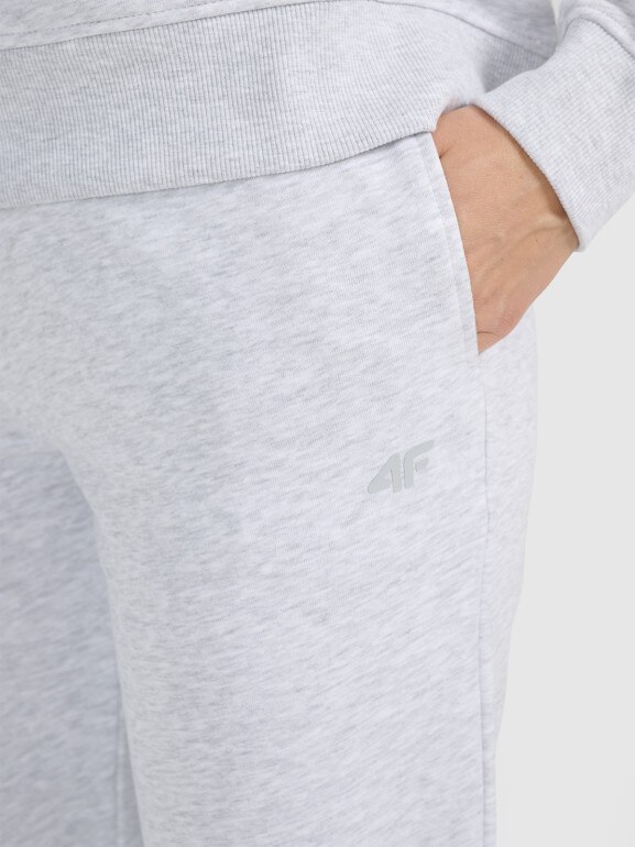 Damskie spodnie dresowe joggery 4F 4FWMM00TTROF0945 - szare