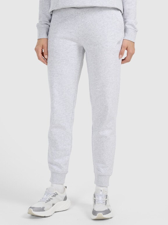 Damskie spodnie dresowe joggery 4F 4FWMM00TTROF0945 - szare