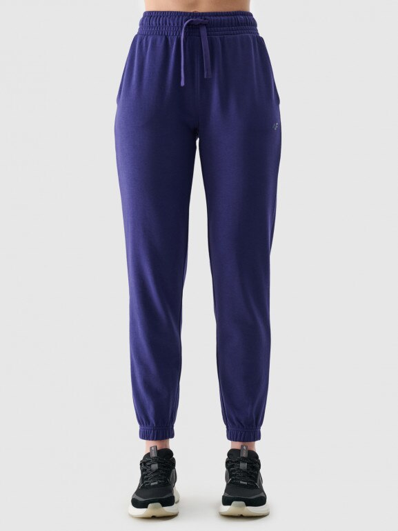 Damskie spodnie dresowe joggery 4F 4FWMM00TTROF1138 - granatowe